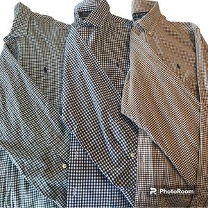 LOT of 3 - Polo Ralph Lauren Mens Button Down Long Sleeve Size: XL